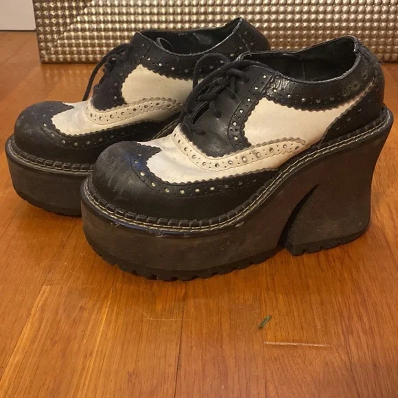 Vintage platform saddle shoes sketchers - Picture 2 of 4